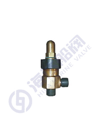 External spiral liquid right angle safety valve